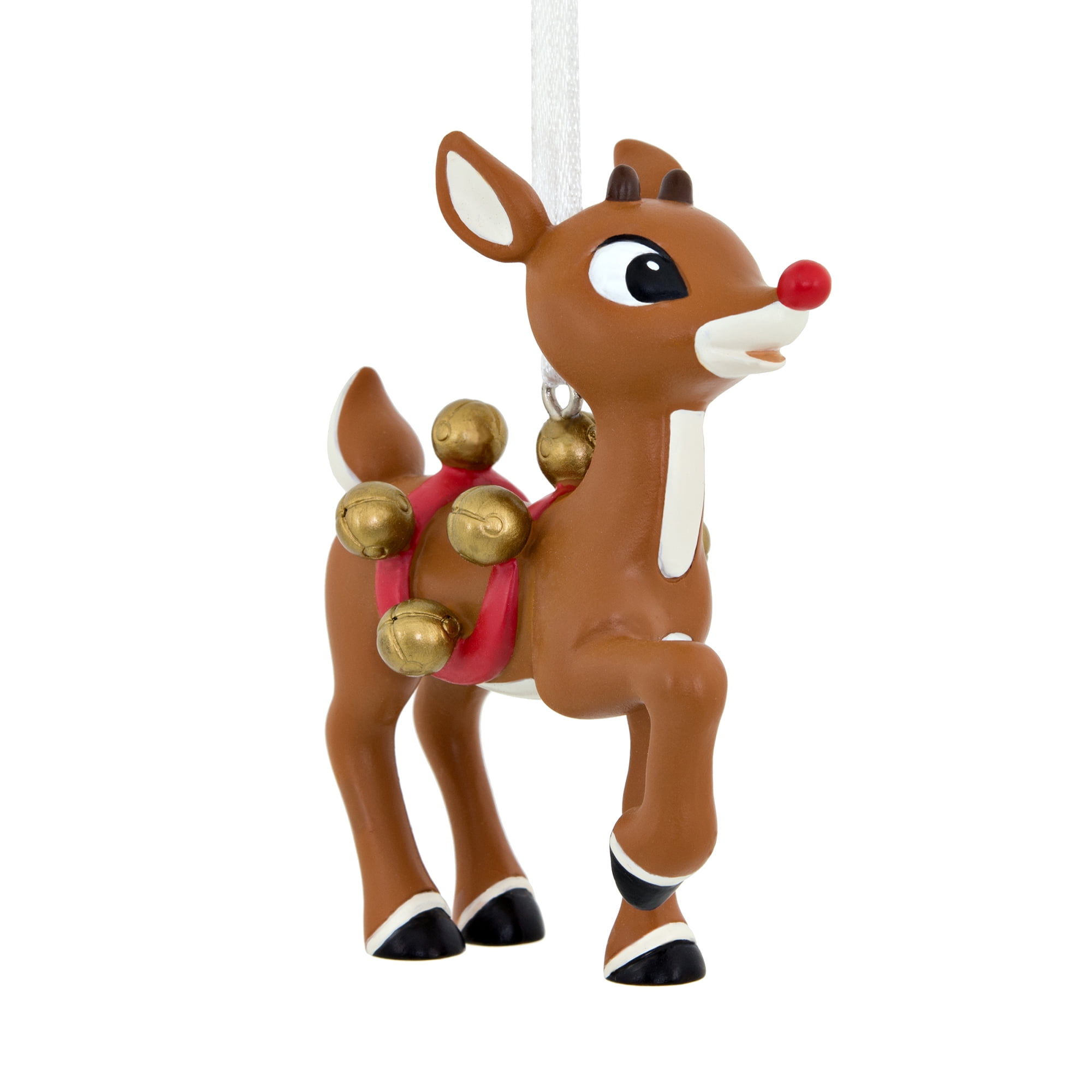 12 Rudolph Reindeer Jingle Bell Christmas Tree Decorations