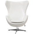 thumbnail image 1 of Canadian Egg Leatherette Lounge Chair White, 1 of 3