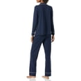 thumbnail image 6 of SMZ Essentials Women's Cotton Modal Long-Sleeve Shirt and Full-Length Bottom Pajama Set, 6 of 6