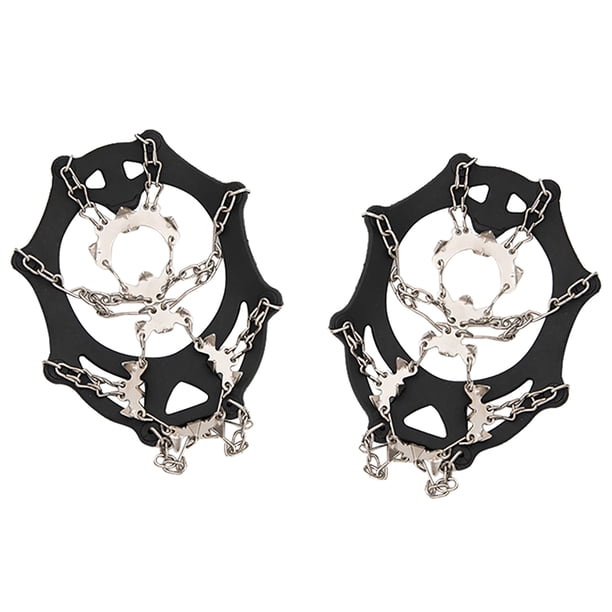 Crampones De Escalada 19 Spikes Crampons - Tacos de hielo antideslizantes Spikes para zapatos y botas (XL)