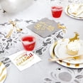 thumbnail image 5 of Have Yourself A Merry Little Cocktail Party Napkins - White and Gold, by ForYourParty.com, 5 of 5