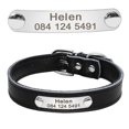 thumbnail image 2 of Beirui PU Leather Personalized Dog Collars Free Engraving Pet Name Soft Customized Cat ID Collar Adjustable Yorkshire, 2 of 7