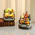 thumbnail image 3 of AmaMary Christmas Village Houses with Moving TrainsLighted Christmas House with Music Christmas Polyresin Collectable Building House with Santa Claus Figurines-4.3''×4.5''×6.1'', 3 of 5