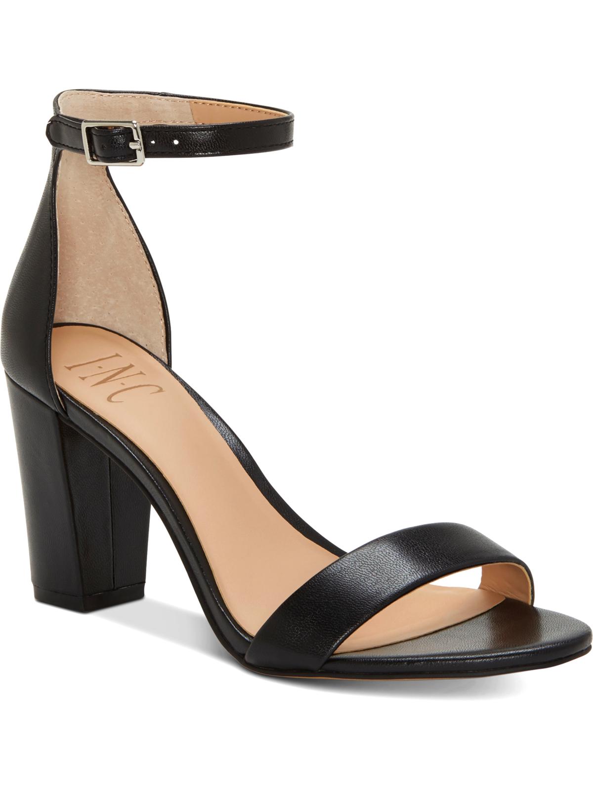 INC Womens Kivah Faux Leather Ankle Strap Dress Sandals Black 7 Medium (B,M) - image 1 of 3