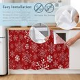 thumbnail image 5 of Red Snowflake Christmas Cabinet Curtain 32"Wx55"L, Dustproof Pantry Door Curtain with Self Adhesive Tape, Xmas Snowflake Red Tall Storage Cover Privacy Drape for Bathroom Kitchen Laundry Room, 5 of 9