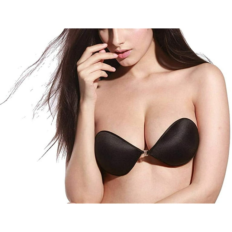 DWX Womens Strapless Invisible Bra Backless Self-Adhesive Push Up Wings Sticky  Bras 