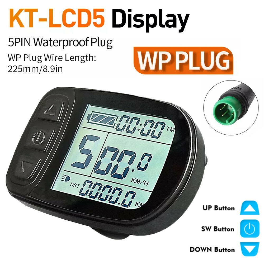 Bicycle Display Meter, KTLCD5 Plastic Electric LCD Display Meter with