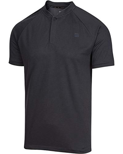 mens collarless golf shirts