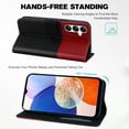 thumbnail image 2 of Cute Cartoon Wallet Phone Case for Samsung Galaxy A14 5G with Card Holder Soft PU Leather Kickstand Cover for Men and Women Magnetic Shockproof Protective with Lanyard, Black, 2 of 9