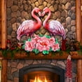 thumbnail image 6 of Designocracy 8611039H 24 x 18 in. Flamingos Love Holiday Love Kids Family Door Decor, 6 of 11