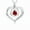 Garnet, variant on Heart Shape Diamond Necklace- Pear Red Garnet Pendant in 925 Sterling Silver- Forever Love Pendant Necklace- Birthstone Chain Necklace