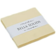 Bella Solids Baby Yellow Moda Charm Pack; 42 - 5" Precut Fabric Quilt Squares