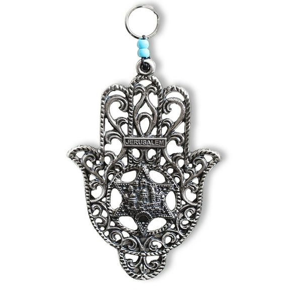Jewish Star of David Good Luck Home Wall Decor Hamsa Hand - Jerusalem - Made in Israel
