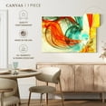 thumbnail image 5 of Elephant Stock Energy Dynamic Abstract Wall Art - Horizontal Canvas Wall Art - Living Room Wall Decor - Abstract Canvas - Orange And Turquoise Decor - 12" x 8", 5 of 8