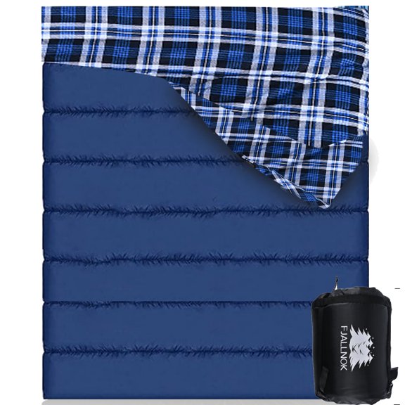Queen Size Waterproof Cotton Flannel Double Sleeping Bag for 3 Season