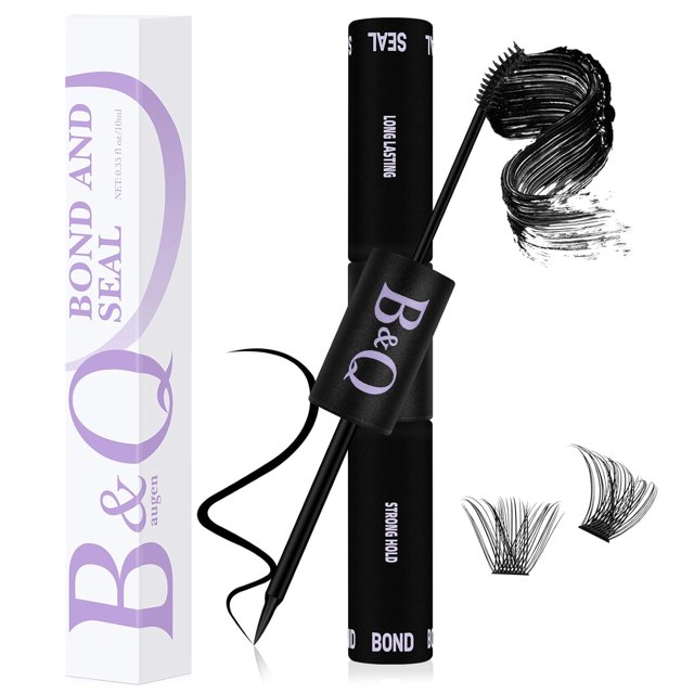 Lash Clusters Extensiones de pestañas DIY 72 grupos de pestañas CD Curl B&Q LASH Mega Volumen Pestañas individuales Extensiones de grupos de pestañas Wispy Lashes Cluster DIY en casa (NM-D-8-16MIX)