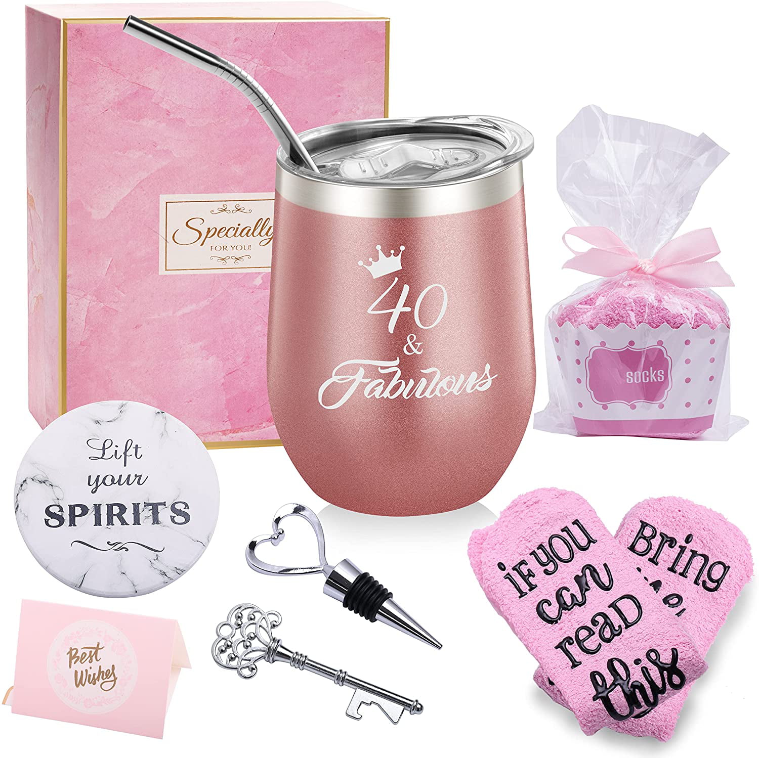 Grandma Gifts for Women Not a Day Over Fabulous Wine Tumbler Friend BFF Cute Birthday Gifts for Women Funny Birthday Wine Gifts Ideas for Her Sister Coworker Daughter Mom Aunt Wife 