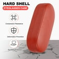 thumbnail image 4 of Uxcell Hard Shell Eyeglasses Case, 2 Pack PU Leather Large Glasses Case Protective Sunglasses Organizer, Red, 4 of 7