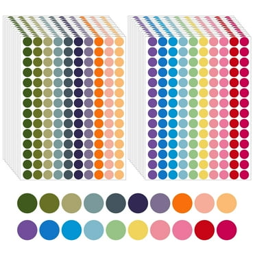 sixwipe 4200 Pcs Color Coding Dot Stickers, 3/4 Inch Round Labels, 20 Colors Circle Stickers for Color Coding, Organization, Inventory, Easy to Write On