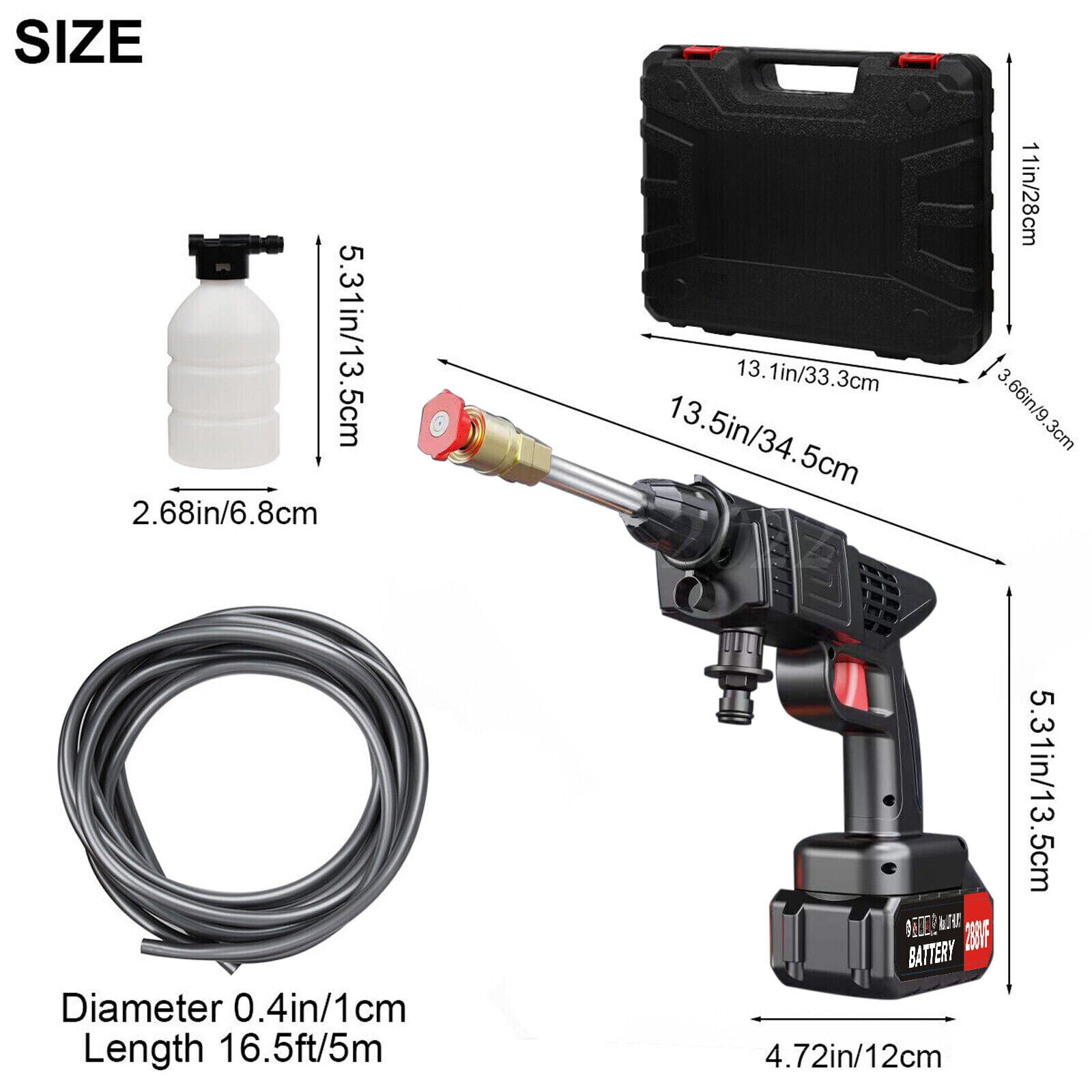 Belita Amy Portable Cordless Electric High Pressure Water Spray Gun Car Washer Cleaner Tool