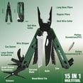 thumbnail image 3 of Multitool, 15-in-1 Multi Tool Pocket Knife with Sheath, Stainless Steel EDC Multitool Pliers for Men, All-in-One Tools for Camping, Fishing, Survival, 3 of 8