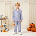 thumbnail image 6 of EnJoCho Kids Hospita𝗅 Patient Halloween Costum𝖾 - Striped Long Sleeve Top and Full Length Pants, Soft Comfortable Dress Up Outfit for Boys Girls, Fun Role Play Costum𝖾 for Holiday Parties, 6 of 8