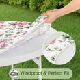 thumbnail image 5 of Pioneer Flower Floral Print Pattern Round Fitted Tablecloth with Elastic Edge,Dining Table Cover Waterproof,Outdoor Round Tablecloth for Camping,Dining,Indoor and Outdoor, 5 of 7