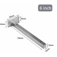 thumbnail image 2 of Soportes para estantes de 15 cm, estante montado, soporte industrial para estante de pared, soportes vintage de fijación invisible, soporte de pared, soporte de metal, bricolaje, plata con t, 2 of 5