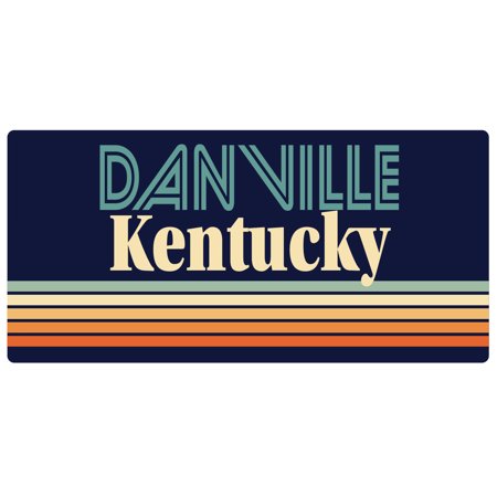 Danville Kentucky 5 x 2.5-Inch Vinyl Decal Sticker Retro Design
