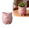 thumbnail image 2 of MKHSQHDG Today's Deals Owl Shaped Ceramic Succulent Planter Garden Container, 2 of 7