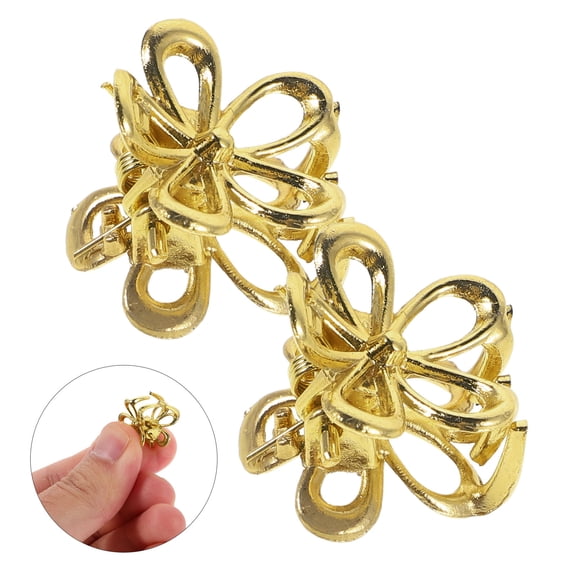 ELAYARD 20Pcs Small Golden Metal Hair Clips Flower Barrettes Decorative Hair Accessories