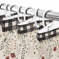 thumbnail image 6 of Shower Curtain 66"W x 72"L Fall Rustic Flowers Black Fabric Shower Curtains Set with Hooks Water Repellent Bathroom Curtains Machine Washable Bathroom Accessories, 6 of 6