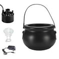 thumbnail image 1 of Halloween Witch Pot LED Decoration with 12-Color Rotating Lights and 350 mL/h Mist Sprayer for Pond or Table Display, 1 of 1