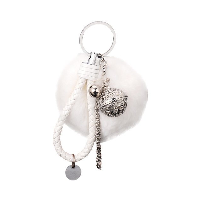 Minnieouse Llavero con pompón de felpa, tirador de tarjeta de crédito fácil de usar, regalo de estilo moderno, fácil Ropa, zapatos y accesorios Miscelánea Blanco