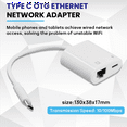 thumbnail image 4 of Type C OTG Ethernet Adapter USB C To RJ45 Ethernet LAN Wired Network Converter 100Mbs for Type C Mobile Phone Tablet, 4 of 8