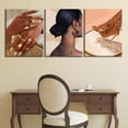 thumbnail image 2 of Hieng Black Girl Wall Art Abstract African American Decor Posters Fashion Black Woman Canvas Prints Modern Black Female Painting Pictures for Bedroom Living Room Unframed, 2 of 6