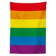 thumbnail image 3 of Ambesonne Rainbow Tablecloth Rectangular Table Cover, Gay Parade Flag Freedom, 60"x90", Multicolor, 3 of 4