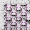 thumbnail image 1 of oneOone Cotton Poplin Purple Fabric Skull Dress Material Fabric Print Fabric By The Yard 42 Inch Wide, 1 of 4