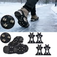 thumbnail image 7 of Ice Cleats For Shoes And Boots, Shoe Spikes For Snow And Ice Size M Black 10-Tooth Reinforced Snow Cleats For Shoes, High Traction Winter Safety Grips for Men & Women, 3-Pair, 7 of 7