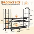 thumbnail image 2 of Aquarium Stand for 20–90 Gallon Fish Tank, Heavy Duty Fish Tank Stand with Storage Shelves, 860LBS Capacity Metal Frame Aquarium Rack for Reptile Tank, Turtle Tank, Home Office, Black, 2 of 6
