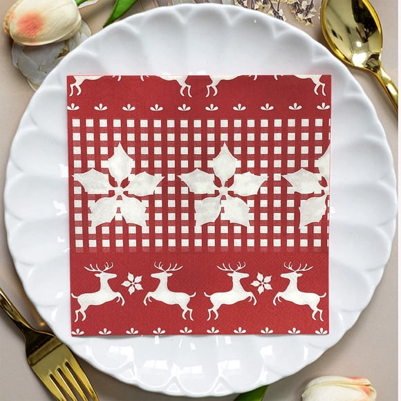 Decoraciones navideñas, adornos navideños, regalos navideños, servilletas estampadas con temática navideña, servilletas desechables para fiestas, servilletas decorativas para fiestas, servilletas esta