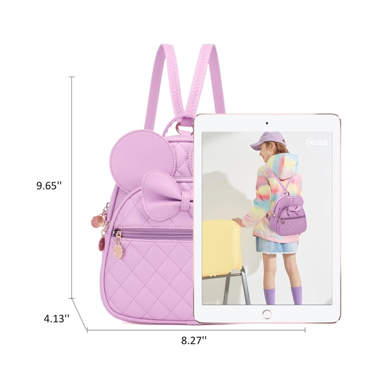 Womens / Girls Bowknot Polka Dot Cute Mini Backpack Small Daypacks Convertible Girl Bowknot Polka Dot Cute Mini Backpack Small Daypacks  main image 3
