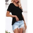 thumbnail image 3 of KISSMODA Womens Pleated Casual Summer Tops Short Sleeve Round Neck Shirts S-3XL, 3 of 4
