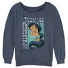 Junior's Aladdin Princess Jasmine A Whole New World Poster Sweatshirt Blue Heather X Large