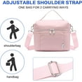 thumbnail image 4 of NOL Natural Organic Lifestyle Insulated Lunch Bags for Women Cooler Bag Lightweight Nylon Waterproof Lunch Box For Work (Medium(normal), Pink), 4 of 8