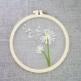 thumbnail image 3 of DIY Chinese Style Embroidery Starter Kit with Pattern  Cross Stitch Kit Including Clear Organza Stamped Embroidery Fabric with Pattern Embroidery Frame Color Threads  Needle(White Flowers, 3 of 8