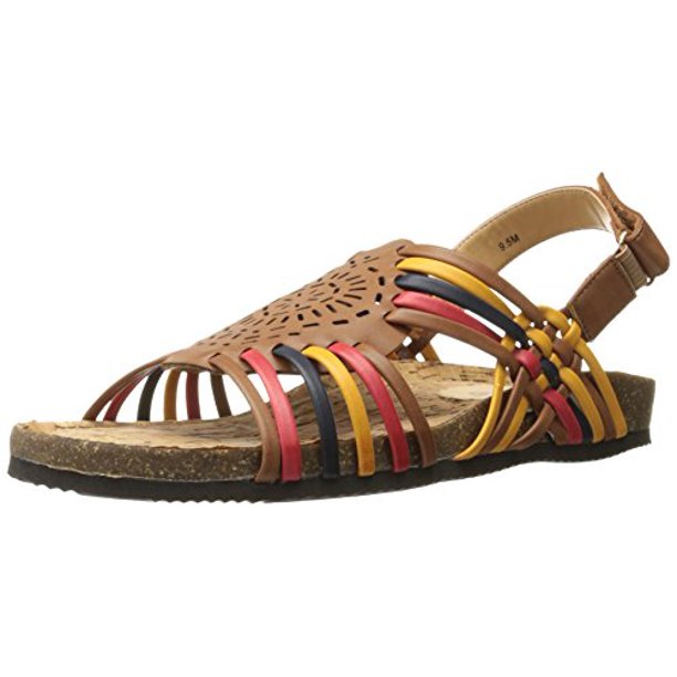 Annie - Annie Shoes Women's Sunny Flat, Brown/Multi, 8.5 M ...