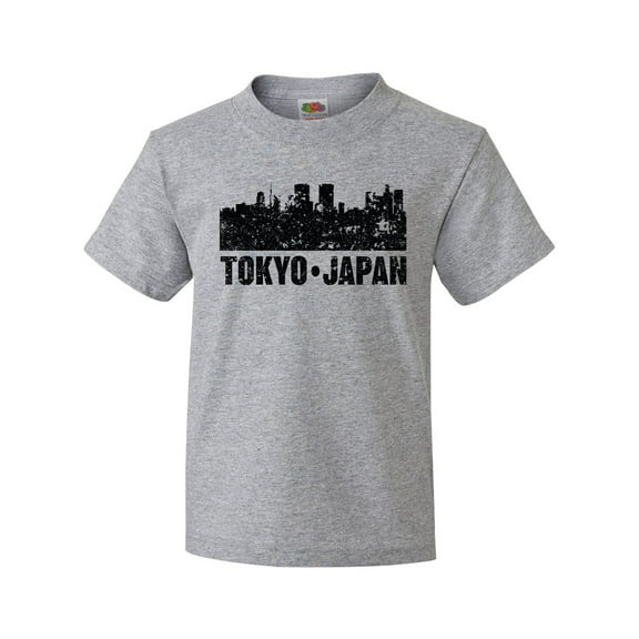 Inktastic Tokyo Japan City Skyline with Grunge Youth T-Shirt