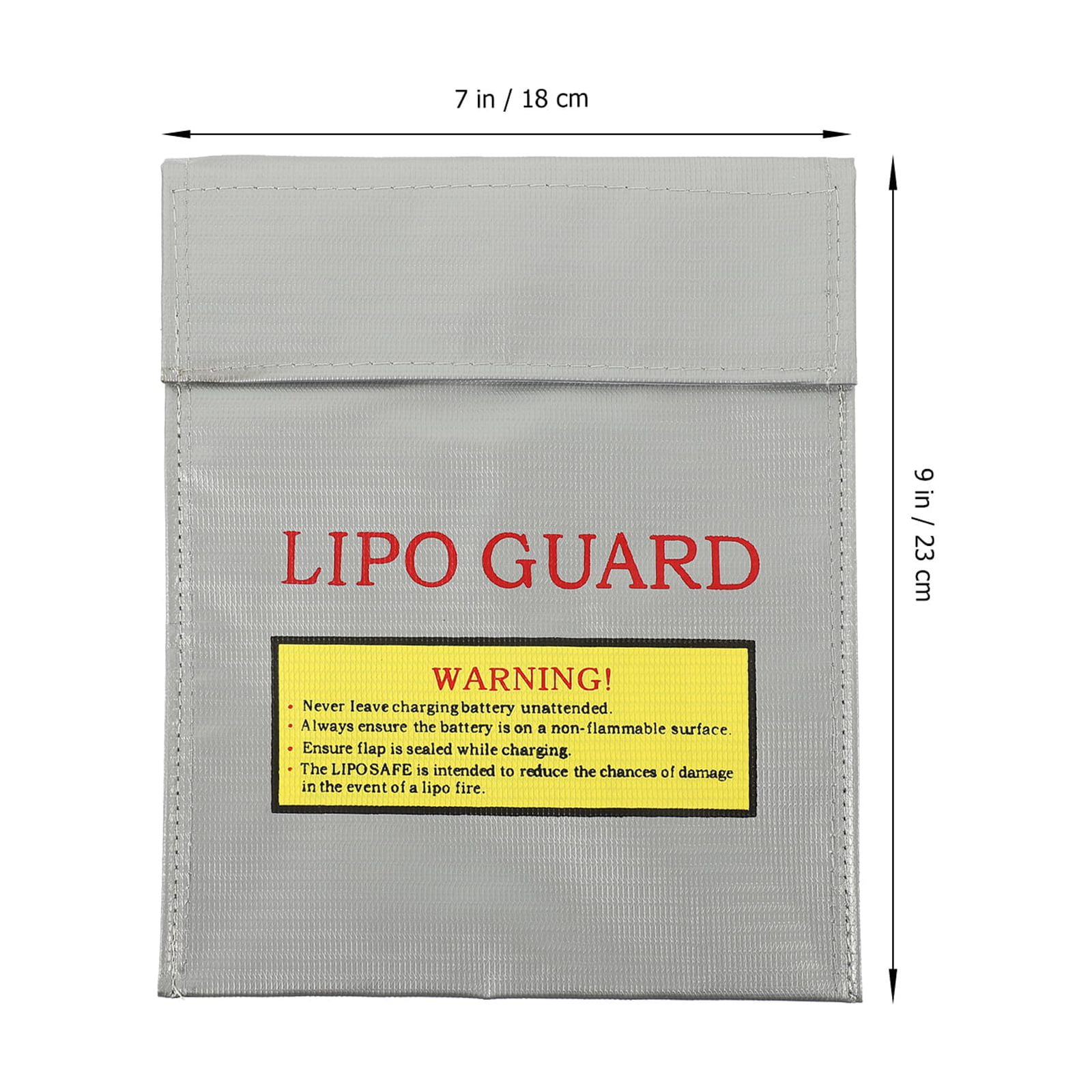 Lipo Battery Fireproof Bag Recharchargable Batteries Guard Safety Sack Storage Pack 18 X23cm Red