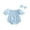 Blue, variant on Bagilaanoe Newborn Baby Girl Summer Rompers Plaid Short Sleeve Off Shoulder Bodysuits + Headband 3M 6M 12M 18M Infant One Piece Jumpsuit